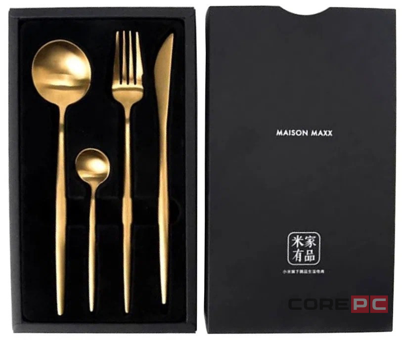 Набор столовых приборов Xiaomi Maison Maxx Modern Flatware Set (4 предмета) золотой