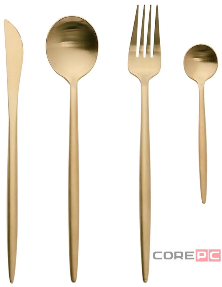 Набор столовых приборов Xiaomi Maison Maxx Modern Flatware Set (4 предмета) золотой