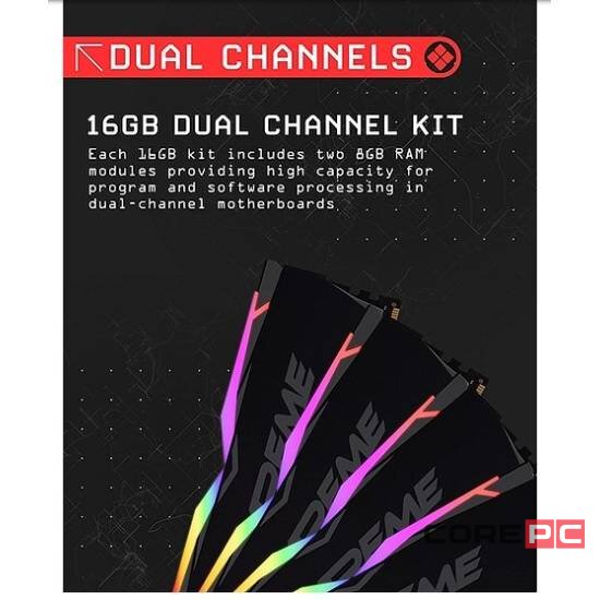 Оперативная память 32 Gb 3600 MHz OCPC X3TREME RGB Blue (MMX3A2K32GD436C18BU)