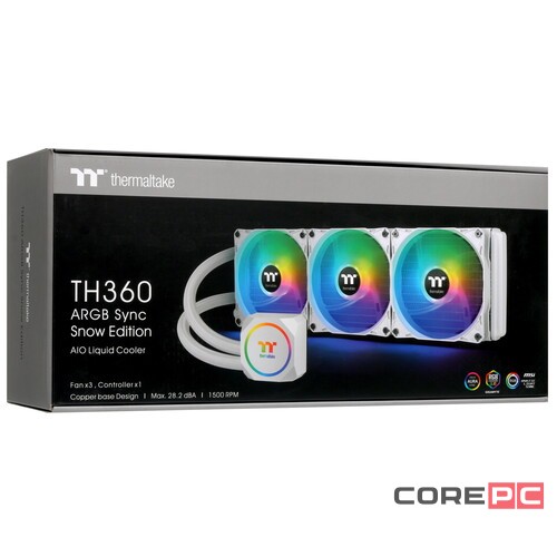 Система жидкостного охлаждения для процессора Thermaltake TH360 ARGB Sync Snow Edition CL-W302-PL12SW-A