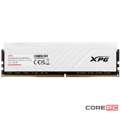 Оперативная память 16 Gb 3200 MHz ADATA XPG SPECTRIX D35G RGB White (AX4U320016G16A-SWHD35G)