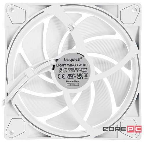 Комплект вентиляторов Be Quiet! LIGHT WINGS RGB White BL103