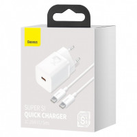 Сетевое зар. устр. Baseus Super Si Quick Charger 1C 25W 1м EU (TZCCSUP-L02) белое