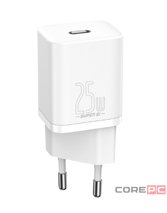 Сетевое зар. устр. Baseus Super Si Quick Charger 1C 25W 1м EU (TZCCSUP-L02) белое