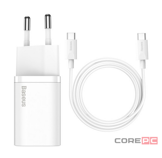 Сетевое зар. устр. Baseus Super Si Quick Charger 1C 25W 1м EU (TZCCSUP-L02) белое