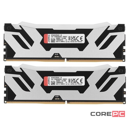 Оперативная память 48 Gb 6400 MHz Kingston FURY Renegade RGB XMP Silver/Black (KF564C32RSAK2-48)