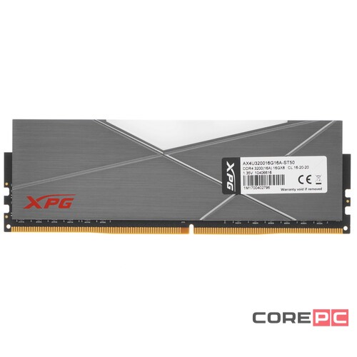 Оперативная память 16 Gb 3200 MHz ADATA XPG SPECTRIX D50 Grey RGB (AX4U320016G16A-ST50)