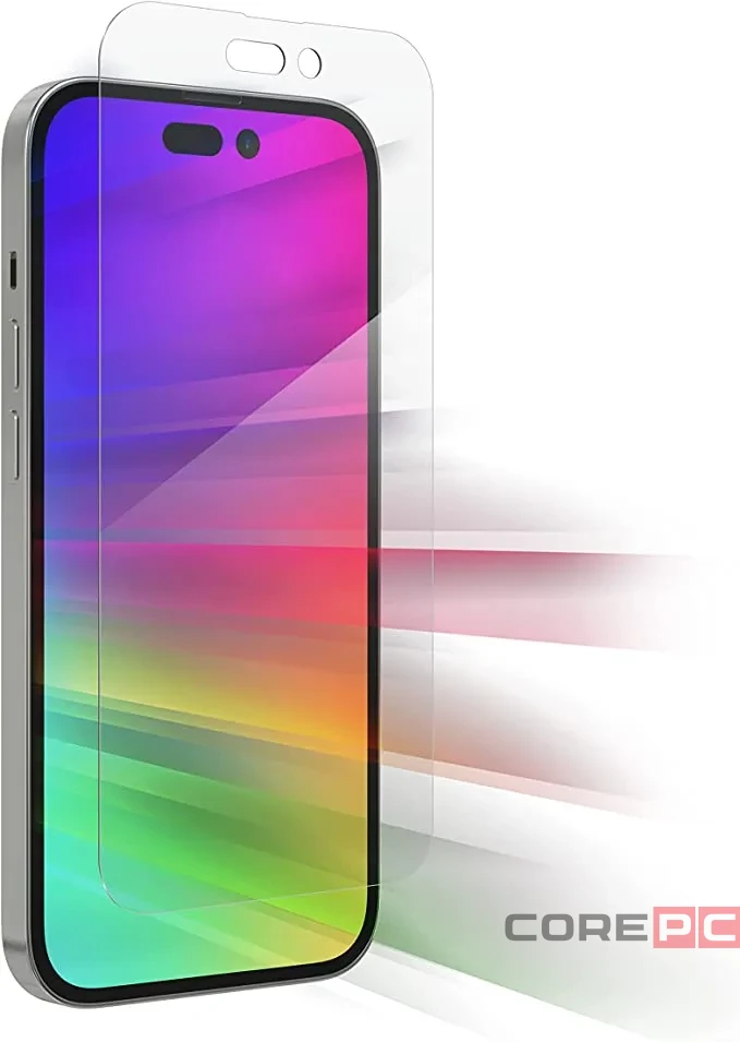 Защитное стекло Zagg Glass Elite Edge Visionguard для Apple iPhone 14 Plus прозрачно-голубое (черная рамка)