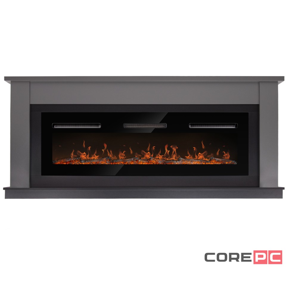 Каминокомплект: Очаг Electrolux Infinity EFP/P-1600ULS N, портал Canto Long графит, черный