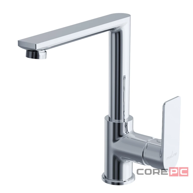 Смеситель для кухни MIXLINE МЛ26-032/ML26-032, рычажное управление, цвет хром