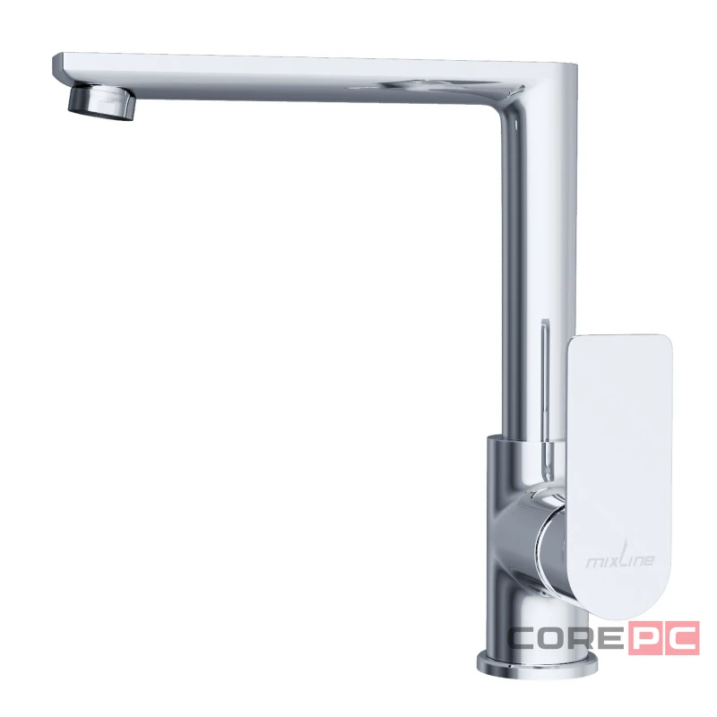 Смеситель для кухни MIXLINE МЛ26-032/ML26-032, рычажное управление, цвет хром
