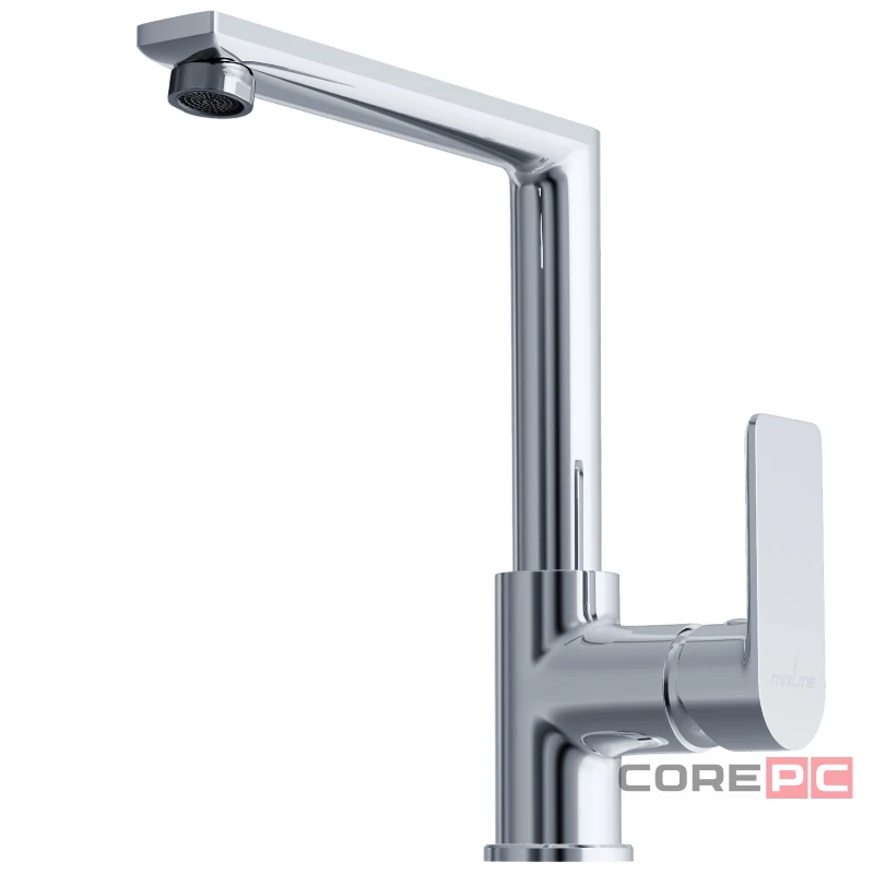 Смеситель для кухни MIXLINE МЛ26-032/ML26-032, рычажное управление, цвет хром