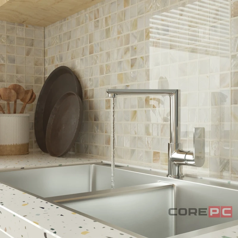 Смеситель для кухни MIXLINE МЛ26-032/ML26-032, рычажное управление, цвет хром