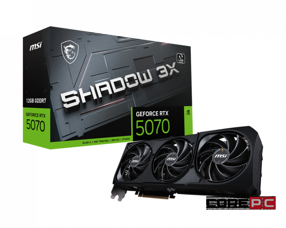 Видеокарта MSI (G5070-12S3) GeForce RTX 5070 12G SHADOW 3X