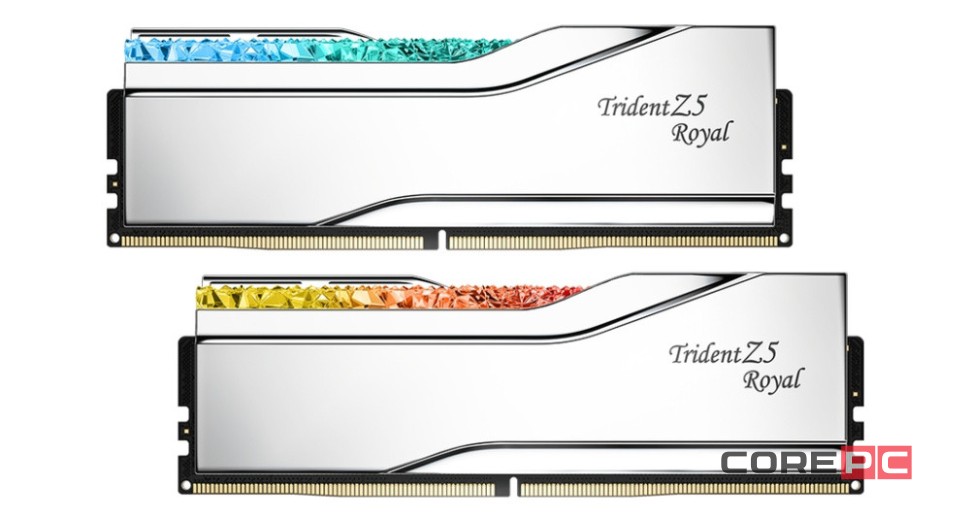 Оперативная память 32 Gb 6000 MHz G.Skill TRIDENT Z5 ROYAL RGB Silver (F5-6000J2636H16GX2-TR5NS)