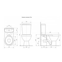 Унитаз компакт Rosa 4630055550487 с сиденьем, цвет синий
