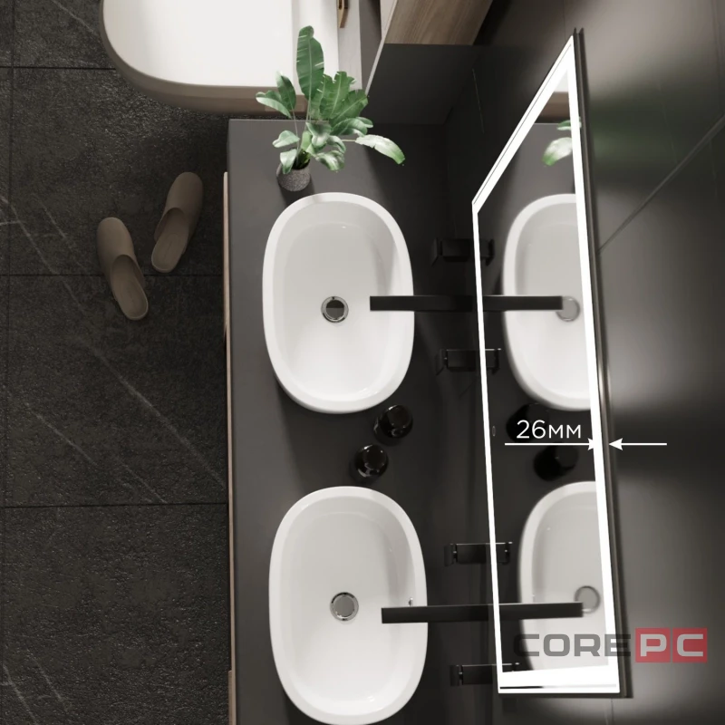 Зеркало MIXLINE Мелис 1000х800 (ШВ) сенсорный выключатель, светодиодная подсветка