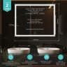 Зеркало MIXLINE Мелис 1000х800 (ШВ) сенсорный выключатель, светодиодная подсветка