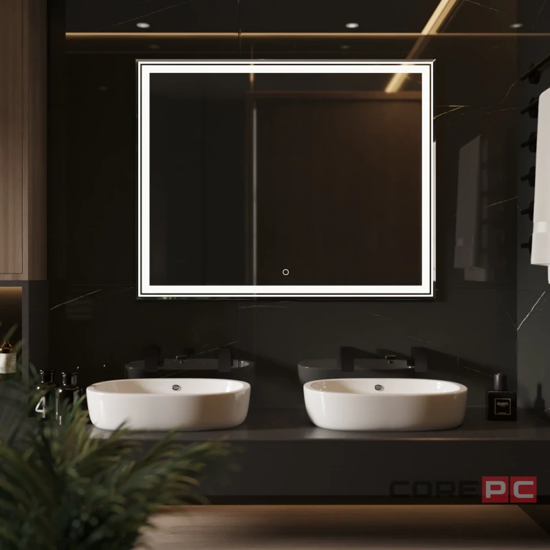 Зеркало MIXLINE Мелис 1000х800 (ШВ) сенсорный выключатель, светодиодная подсветка