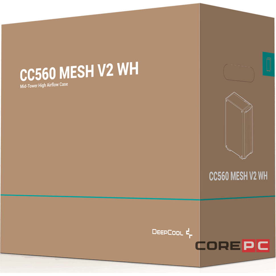 Компьютерный корпус Deepcool CC560 MESH V2 WH ARGB White (R-CC560-WHAMA4-G-2)