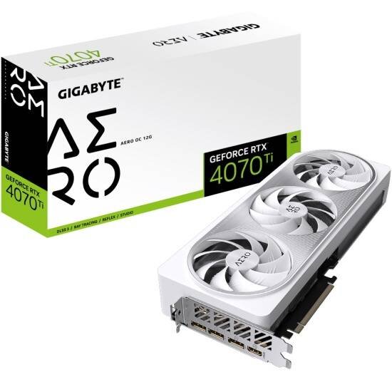 Видеокарта Gigabyte (GV-N407TAERO OCV2-12GD) GeForce RTX 4070 Ti 12GB AERO OC V2