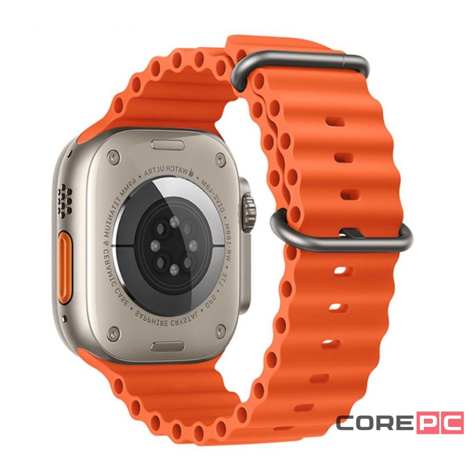 Ремешок Hoco WA12 Original Marine double buckle для Apple Watch 42/44/45/49mm силикон (оранжевый)