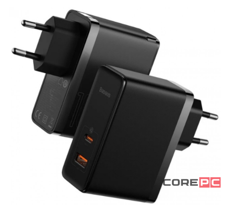 Сетевое зарядное устройство Baseus GaN5 Pro Fast Charger 100W USB/Type-C+ кабель Type-C/Type-C (CCGP090201) (черный)