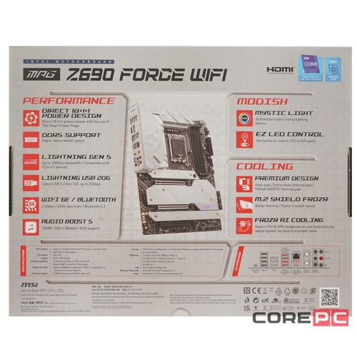 Материнская плата MSI MPG Z690 FORCE WIFI
