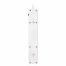 Сетевой фильтр c USB+Type C, 16А, 4 гнезда, c з/ш, с з/к, ПВС, 1.8 м, белый (SBSP-18C-W)