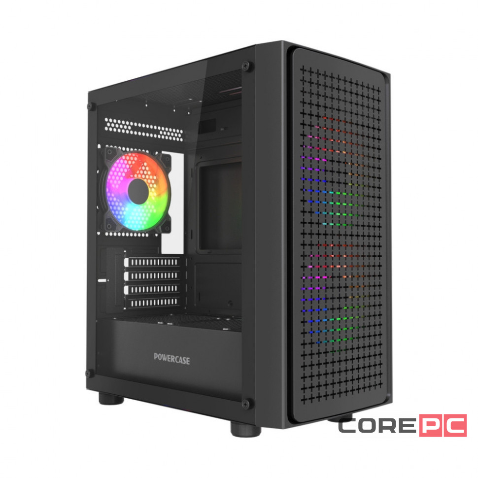 Компьютерный корпус Powercase Mistral Micro EM20 TG FRGB Black (CMMEM20B-L3)