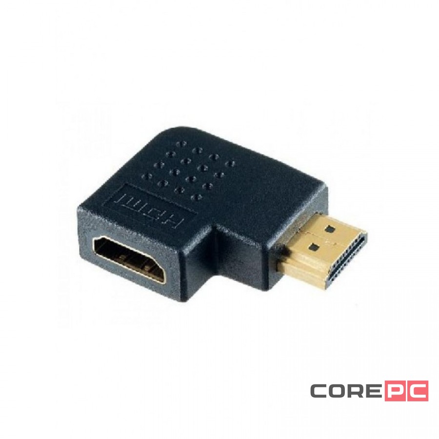 Переходник HDMI (мама) - HDMI (папа) Perfeo (A7011) угловой горизонтальный