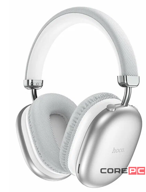 Стереонаушники Bluetooth полноразмерные Hoco W35 Max V5.3/45ч серебристые