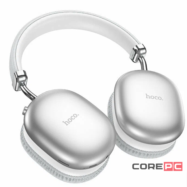 Стереонаушники Bluetooth полноразмерные Hoco W35 Max V5.3/45ч серебристые