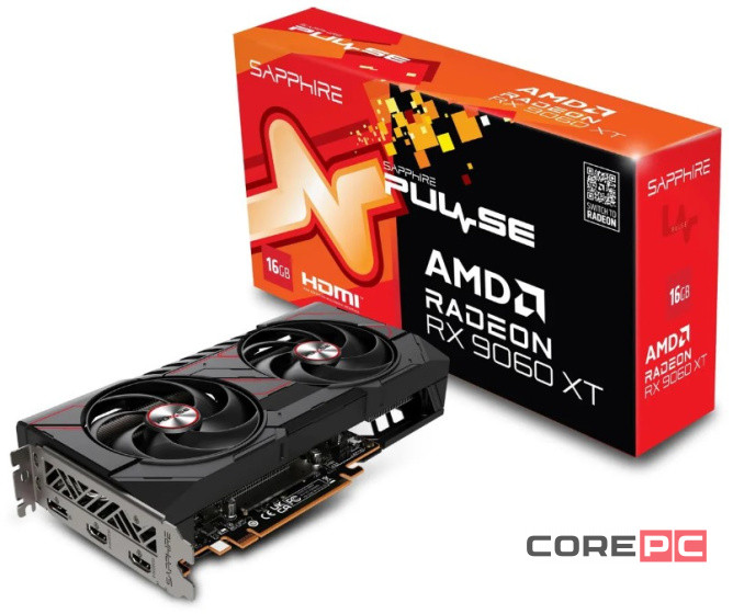 Видеокарта Sapphire (11350-03-20G) Radeon RX 9060 XT 16GB PULSE OC