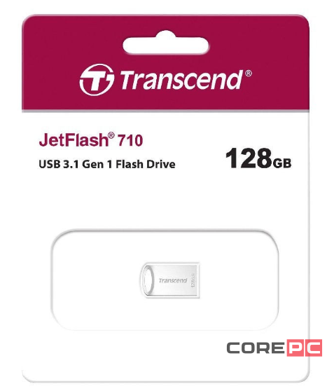 3.1 USB флеш накопитель Transcend 128GB JetFlash 710 серебристый