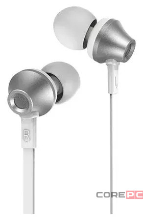 Стереонаушники с микрофоном Remax RM-610D 1.2м плоские серебристые