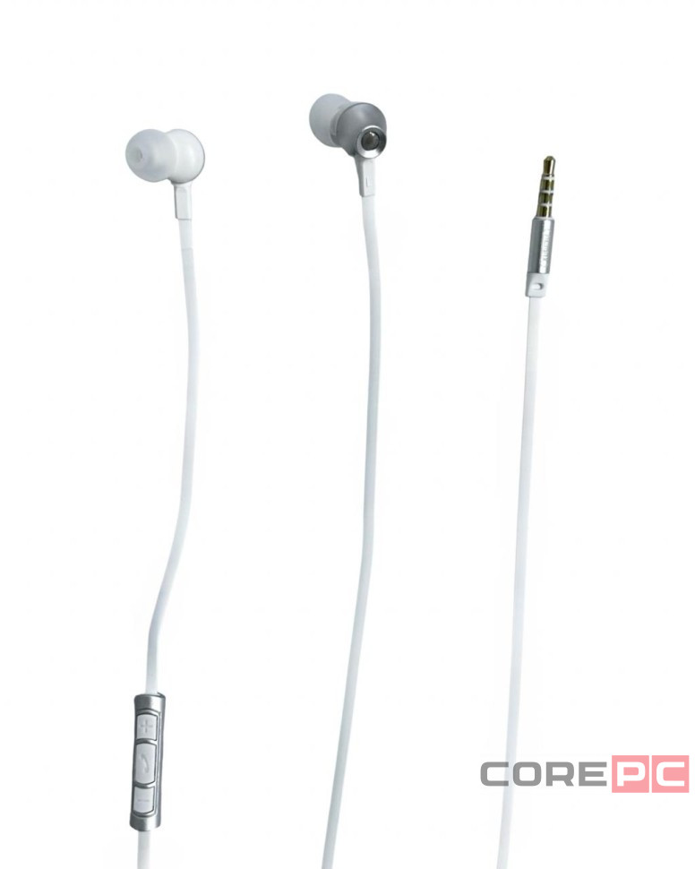 Стереонаушники с микрофоном Remax RM-610D 1.2м плоские серебристые