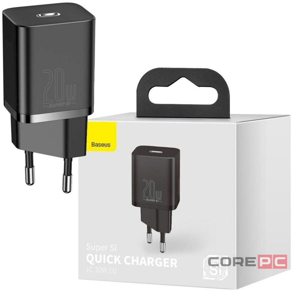 Сетевое зар. устр. Baseus Super Si Quick Charger 1C 20W EU (CCSUP-B01) черное