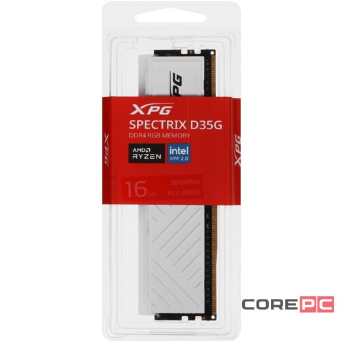 Оперативная память 16 Gb 3600 MHz ADATA XPG SPECTRIX D35G RGB White (AX4U360016G18I-SWHD35G)