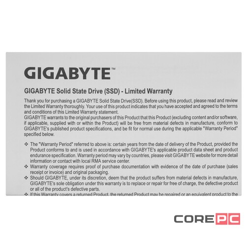 Твердотельный накопитель Gigabyte 1000 Gb AORUS Gen4 5000E AG450E1024-G