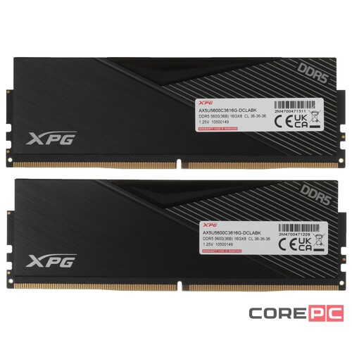 Оперативная память 32 Gb 5600 MHz ADATA XPG LANCER RGB Black (AX5U5600C3616G-DCLARBK)
