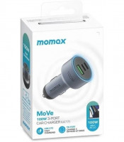 Автомобильное заряд. устр. Momax Move 100W 1USB+2 Type-c серый