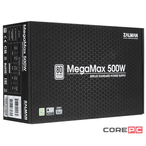 Блок питания Zalman 500W MegaMax ZM500-TXII