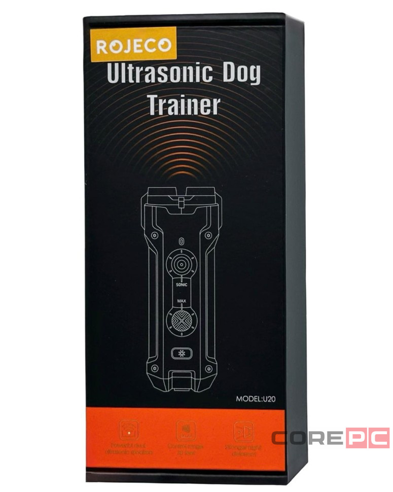 Отпугиватель собак ультразвуковой Xiaomi Rojeco U20 Ultrasonic Dog Repeller Dual Probe LED серый