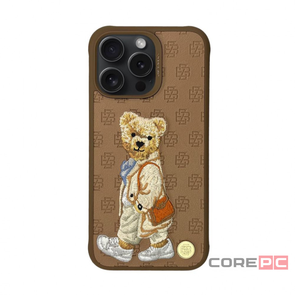 Чехол-накладка Zuck Bear San Francisco Fortune Kapak - Golden State Bear для Apple iPhone 15 Pro Max искусcтвенная кожа (бежевый)