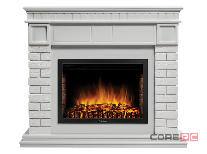 Портал Firelight Bricks 25 камень белый, белая эмаль