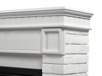 Портал Firelight Bricks 25 камень белый, белая эмаль