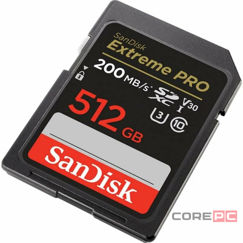 SDXC карта памяти Sandisk Extreme Pro 512GB 200MB/s V30 U3 (SDSDXXD-512G-GN4IN)