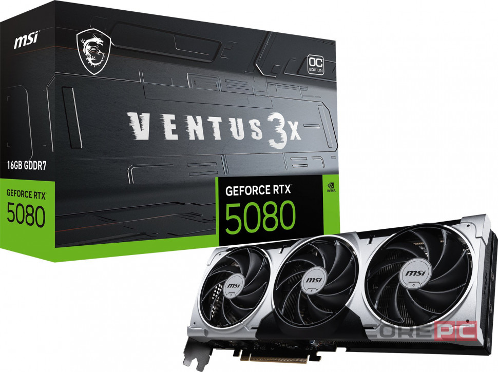 Видеокарта MSI (G5080-16V3CP) GeForce RTX 5080 16G VENTUS 3X OC PLUS