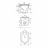 Унитаз подвесной WAVE 550504 безободковый, с сиденьем, микролифт, цвет белый